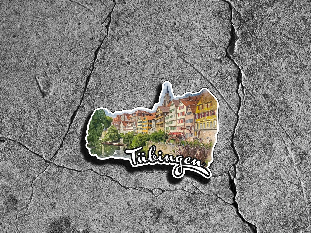 Memini Design Tübingen Holz Laserschnitt - Kühlschrankmagnet