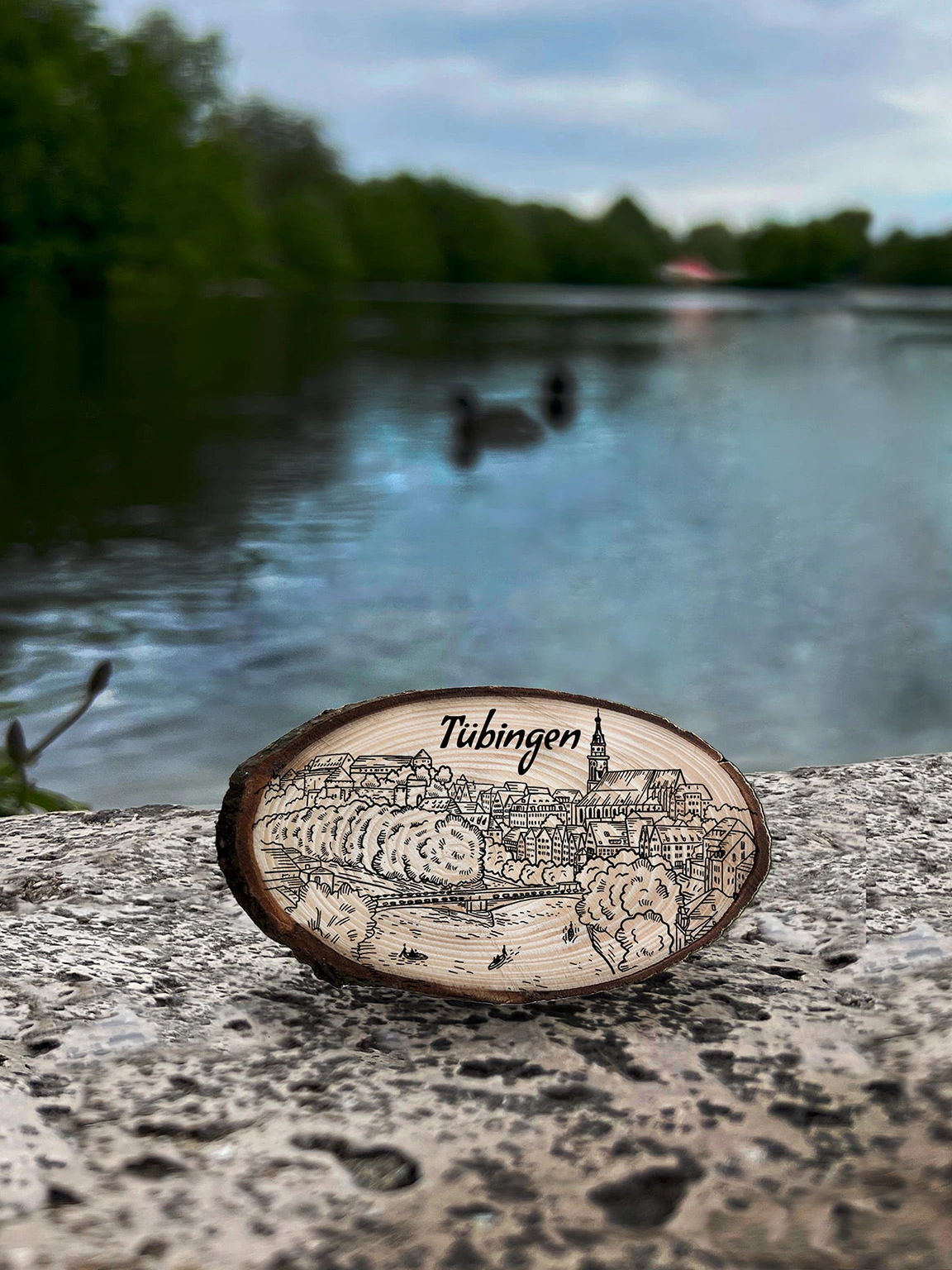 Memini Dseign Tübingen Holz Külschrankmagnet